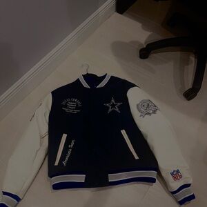 NFL Blue and White Puffer Jacket